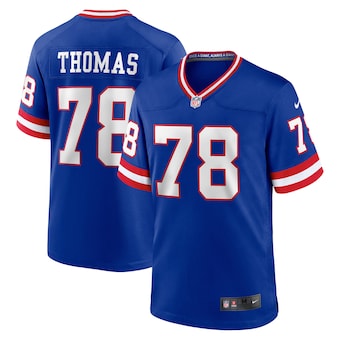 mens nike andrew thomas royal new york giants classic player